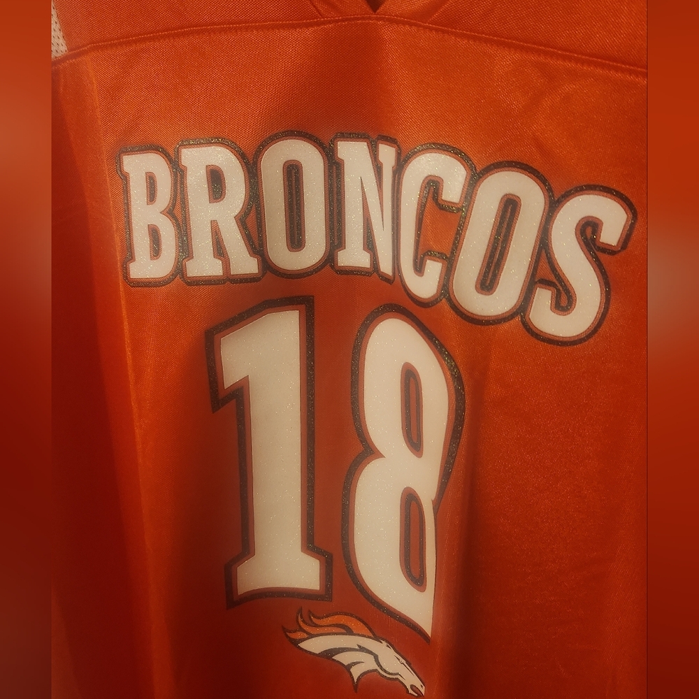 NEW Womens NFL Broncos Glittered Jersey XXL - Picture 3 of 5